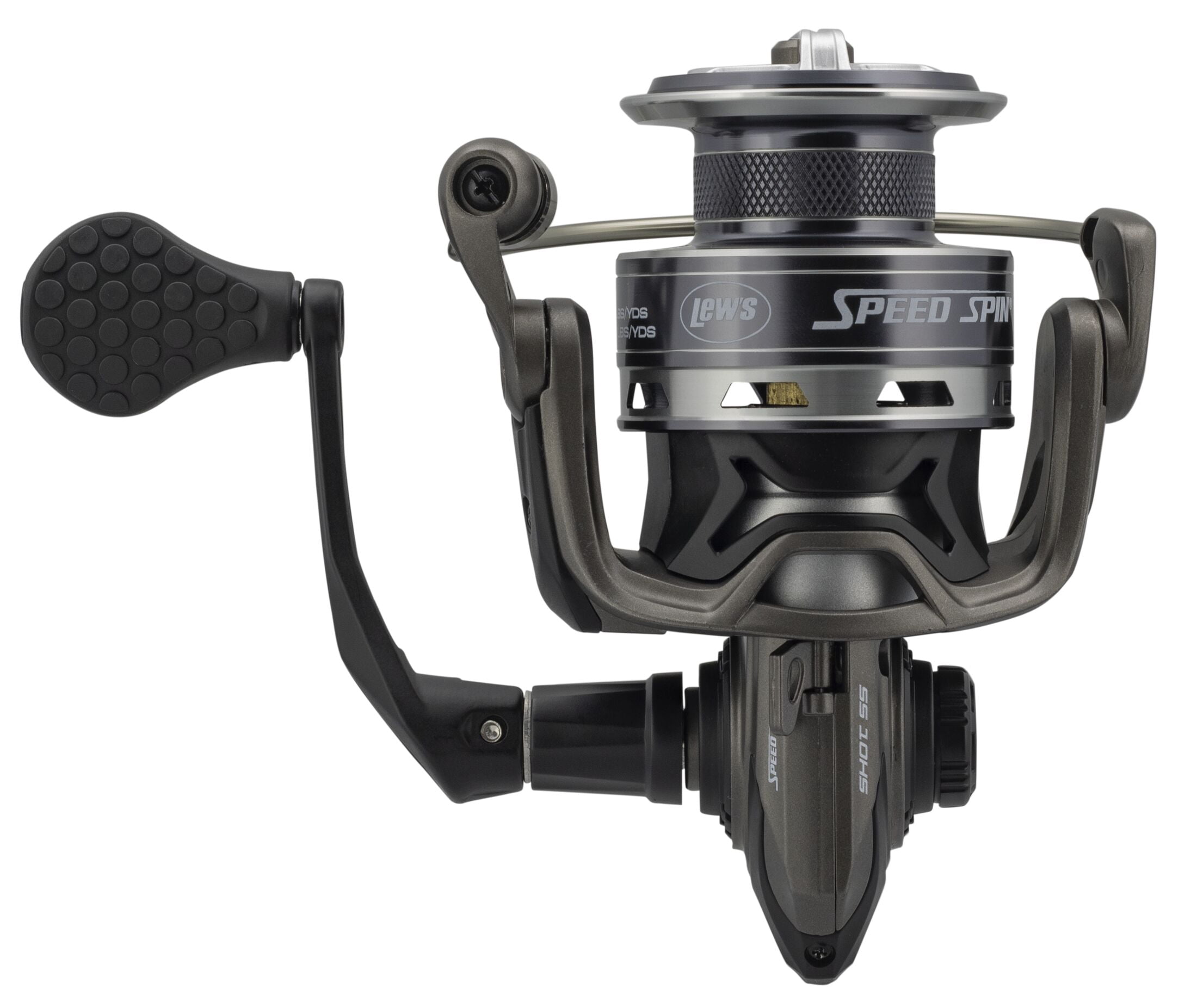 Lew's Speed Spin Spinning Fishing Reel, Size 10 Reel, Black