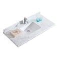 thumbnail image 2 of White Carrara Marble Countertop - 48" - Single Hole with Rectangular Sink, 2 of 4