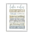thumbnail image 4 of Stupell Industries Lake Rules Typography Rustic Vacation Cabin Sign Framed Wall Art, 11 x 14, Design by Marla Rae, 4 of 5