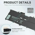 thumbnail image 6 of 46W New NNF1C Laptop Battery For XPS 13 9365 2-in-1 HMPFH P71G D1605TS D1805TS, 6 of 10