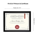 thumbnail image 3 of KAIWIN 8.5x11 Certificate Frames Set of 5, Diploma Document Degree Picture Frames for Tabletop or Wall,Black, 3 of 5