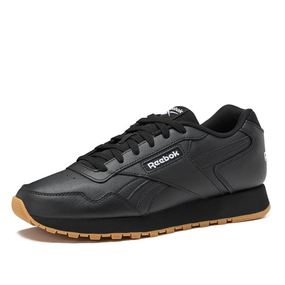 Zapatillas Reebok Glide para hombre, negras y blancas con suela gum, talle 9 M