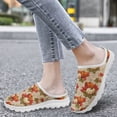 thumbnail image 4 of POLERO Womens Slip On Mules Pumpkin Maple Leaves Shoes with Arch Support Mesh Breathable Walking Sneakers Close Toe Backless Sneaker for Thanksgiving Holiday Party, 4 of 7