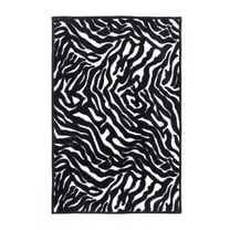 Furnish My Place Animal Print Rug - 5 ft. x 6 ft., Zebra Migrant Beauty, Nylon Rug for Patio, Garden, Hallway, Living Room