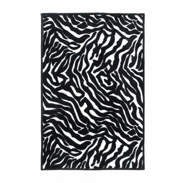 Furnish My Place Animal Print Rug - 7 ft. x 8 ft., Zebra Migrant Beauty, Nylon Rug for Patio, Garden, Hallway, Living Room