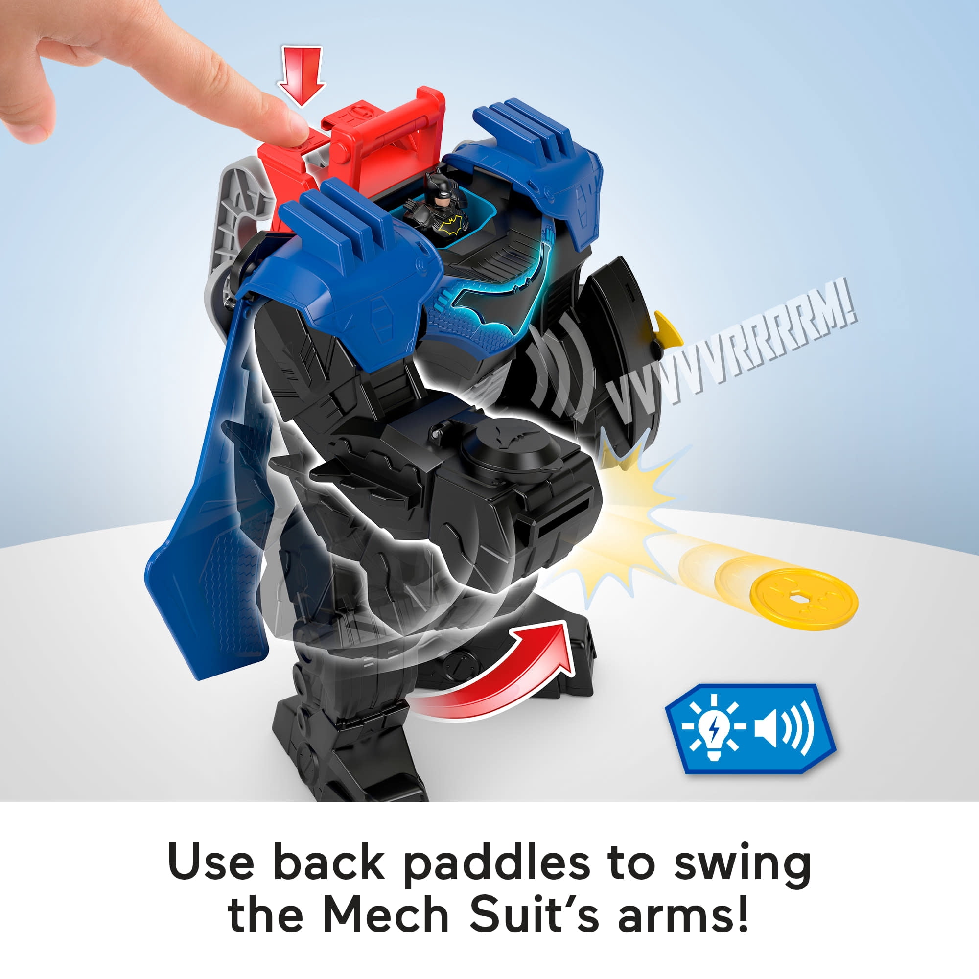 Fisher-Price Imaginext DC Super Friends Batman Flight Mech Toy with Lights, Sounds & Action Figure