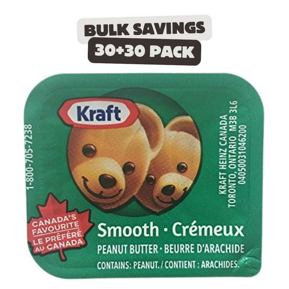 Kraft Peanut Butter Portion Pack - 60 Count