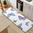 thumbnail image 5 of Pink Butterfly Flower Pattern Kitchen Rug Mat,Kitchen Runner Rugs Non Skid Washable,Decorative Kitchen Floor Mats for Kitchen,Sink,Laundry,17"x47.2", 5 of 7