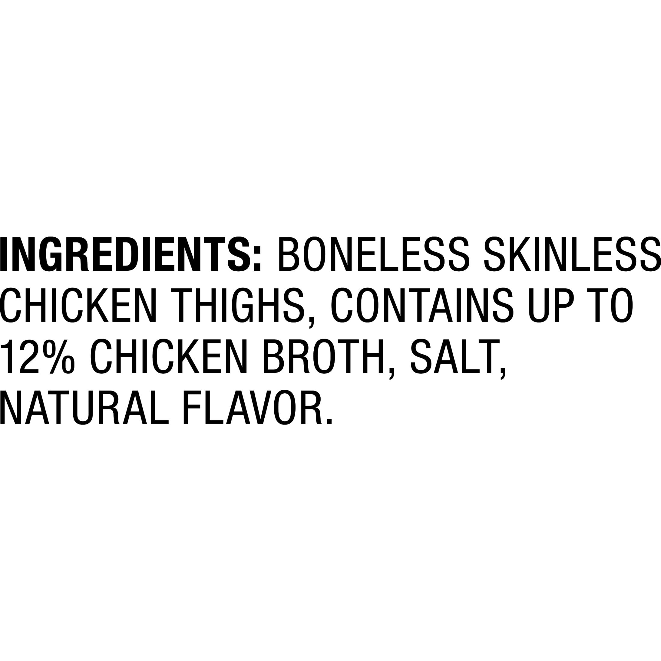 Great Value All Natural Boneless Skinless Chicken Thighs, 3 lb (Frozen)