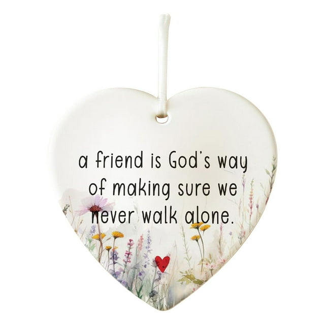 Less Than 5 Hangs Friendshi P Ornaments for Ture Friends Friendshi P Ornaments for True Friends Heart Shaped Ornaments Keepsake Friendshi P Gift for Christmas Tree Decorations 3.2 Inch