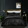 thumbnail image 1 of Grace Living Aashvi Crinkle Velvet 3pc Comforter Set - 2 Pillow Shams, 1 Comforter, 1 of 5