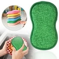 thumbnail image 2 of Basiess Multipurpose Kitchen Scrub Sponges - Reusable Microfiber Sponge, Non Scratch Cleaning for Dishes, Countertops, Bathroom, Car, Glass (1Pcs) Green, 2 of 6