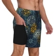 thumbnail image 2 of Fuzoiu Vintage Compass Print Men's Swim Shorts,Quick-Dry Double-Layer Swim Trunks,Board Trunks,Beach Shorts Swimwear Bathing Suits-Large, 2 of 6