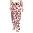 thumbnail image 2 of Goofa Amanita Red Mushroom Printed Soft Pajama Pants for Women, Wide Leg Comfy Casual Lounge Yoga Pants-Large, 2 of 9