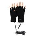 thumbnail image 4 of USB Rechargeable Touchscreen Compatible Winter Heating Gloves Thermal Half Finger Design Warm Lined Cycling Motorcycle Outdoor Sports Handwear, 4 of 4