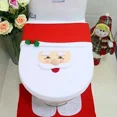 thumbnail image 3 of 3Pcs Christmas Toilet Seat & Cover Santa Claus Bathroom Mat Bathroom Home Decor, 3 of 6