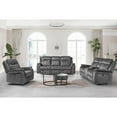 thumbnail image 3 of New Classic Furniture Park City Polyester Fabric Power Sofa in Slate, 3 of 10