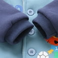 thumbnail image 6 of SonxaHe Infant Boy Girl Winter Jackets Fleece Cute Animal Print Button Up Warm Autumn Winter Hooded Coat Blue,Sized 18-24 M, 6 of 8