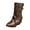 Brown, variant on Women Boots Pointy Toe Chunky Heel Cozy Mid Calf Boots Winter Snow Boot Casual Outdoor Dressy Shoes
