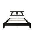 thumbnail image 6 of Home Design Gadsden Twin Panel Bed Frame with Arched V-Design Headboard and Center Leg Support, Black, Box Spring Required, Easy Assembly, 6 of 11