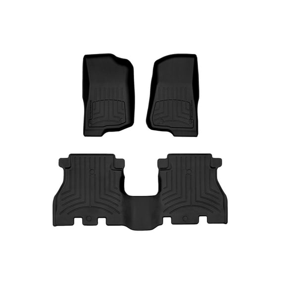 WeatherTech FloorLiner HP Custom Fit Floor Mats compatible with Jeep Wrangler 4-Door, Wrangler Unlimited 4-Door, Wrangler 4-Door Rubicon 392, Wrangler Unlimited Rubicon 392 - 1st & 2nd Row, Black