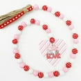 thumbnail image 5 of Valentine's Day Pink Love Gnome Wooden Beads Garland Decorations,Farmhouse Wood Beaded Decor for Tiered Tray,Coffee Table, Home, Living Room, Bedroom, 5 of 5