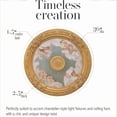 thumbnail image 2 of Antique Cherubs Sky Gold Trim Round Chandelier Ceiling Medallion, 2 of 9