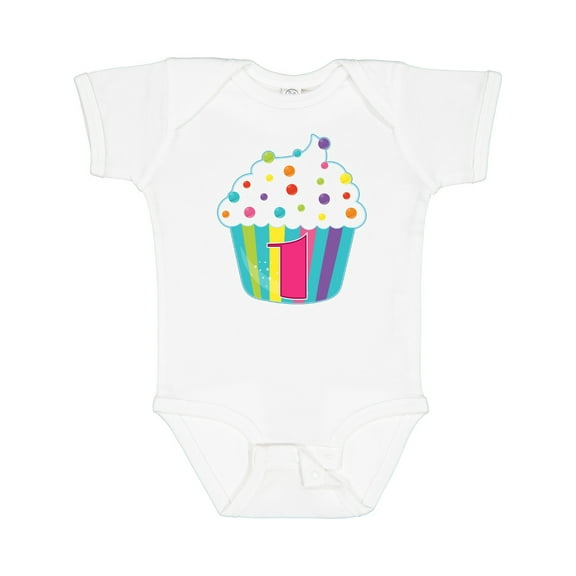 Inktastic 1st Birthday Cupcake Boys or Girls Baby Bodysuit