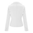 thumbnail image 3 of Vedolay Fall Tops for Women Suit Jackets for Women Casual Open Front Long Sleeve Work Office Lapel Button Blazer Jackets,White XL, 3 of 5