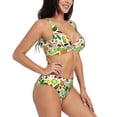 thumbnail image 2 of Daiia Vegetables2 Women's Bikini Set Two Piece Swimsuit High Waisted Bikini Adjustable Straps Bikini Perfect for Beach, Pool, and Summer Vacation-Medium, 2 of 9