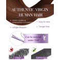 thumbnail image 4 of Extensiones de cabello nano LaAvoo, cabello humano castaño, 50 g, 40 cm, 4 of 9