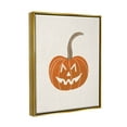 thumbnail image 3 of Casual Jack-o-Lantern Smile Holiday Graphic Art Metallic Gold Framed Art Print Wall Art, 3 of 6