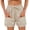 Beige, variant on Shorts for Women 2026 Summer Elastic High Waist Drawstring Wide Leg Relaxed Fit Casual Shorts with Pockets