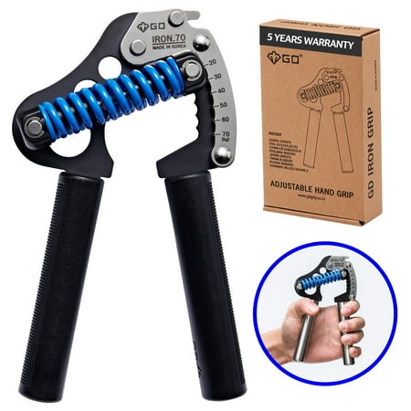 GD IRON GRIP 70(P) Adjustable Hand Grip Strengthener, 44~154lbs Grip Strength Trainer Premium Forearm Strengthener Hand Gripper for Grip Strength