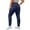 Dark Blue, variant on Women's Wide Waistband Flare Leg Yoga Pants - Nylon/Spandex, S-XXL, High Waist, Solid Color, Activewear