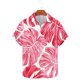 thumbnail image 2 of Camisas Hawaianas de los Hombres de Moda Casual Floral Impresión de Manga Corta Solapa Botón Arriba, Ligero para Primavera Verano, 2 of 9