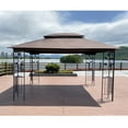 thumbnail image 4 of 13x10 Outdoor Patio Gazebo Canopy Tent with Ventilated Double Roof and Detachable All-side Mosquito Net, Heavy-duty Sun Shelter with UV-resistant Fabric, for Gatherings, Garden, Brown, 4 of 9
