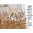 thumbnail image 5 of Ruvanti Round Tablecloth 70 inch, for 3-6 feet Tables, Round Table Cover is Stain Resistant, Washable. Perfect for indoor, Outdoor Tablecloth, Kitchen, Dining, Wedding, Parties - Multi Check Brown, 5 of 10