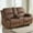 Coffee, variant on Gewnee Brown Loveseat, Air Leather & High-Elastic Sponge, Adjustable Recline, Perfect for Living Rooms
