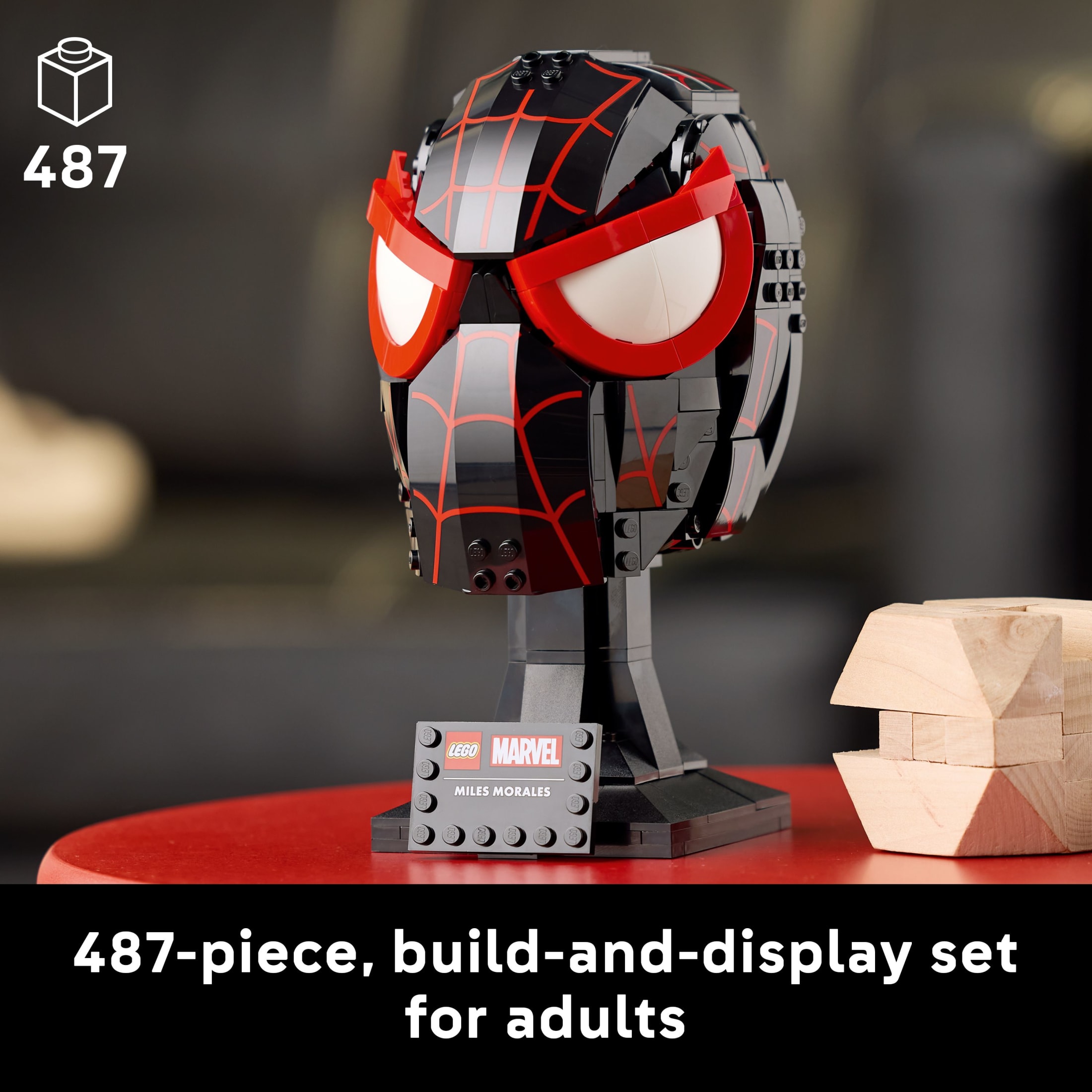 LEGO Marvel Máscara de Miles Morales Set de Construcción - Decoración de Habitación de Spiderman y Coleccionable de Película - Bloques de Construcción para Adultos, Mayores de 18 - Regalo para Cumpleaños - 76329 3