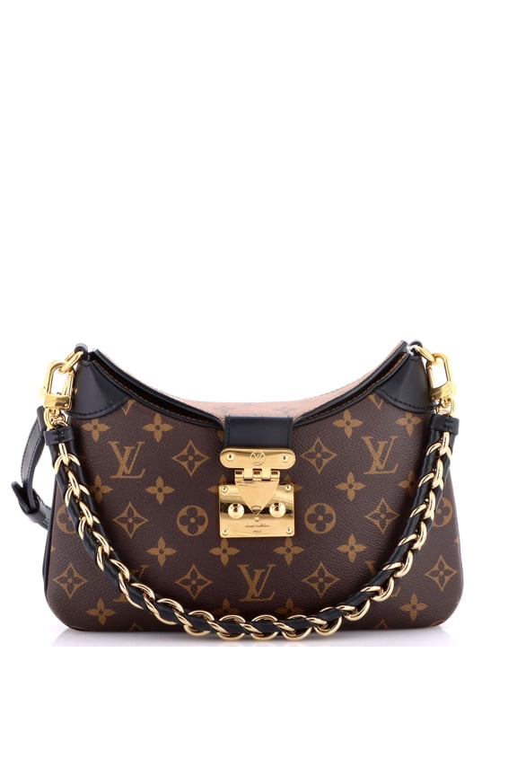 Pre-Owned LV Twinny Handbag Monogram Canvas and Reverse Monogram Canvas with Leather By Rebag
