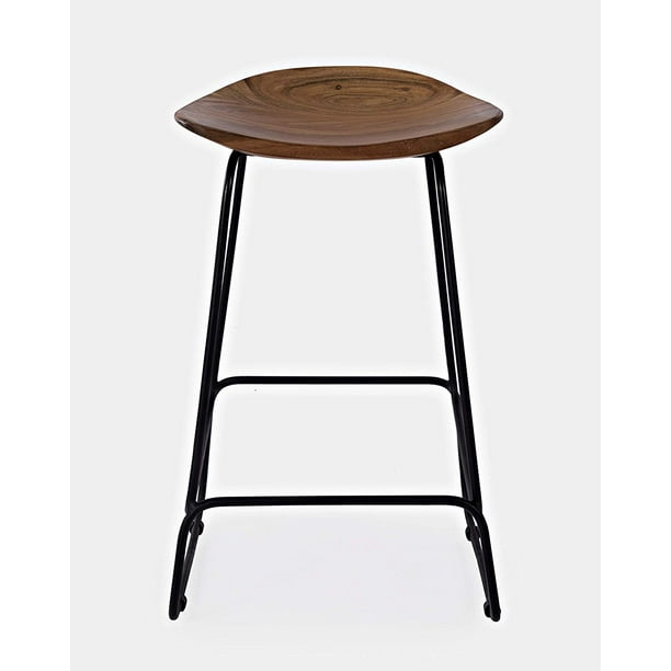 Nature's Edge Solid Acacia Counter Height Backless Stool (Set of 2