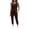 Brown, variant on Womens Ribbed Knit Jumpsuit Sleeveless Jogger Leg Loungewear Outfit One Piece Romper with Pockets for Casual Summer Travel,Blue,XL