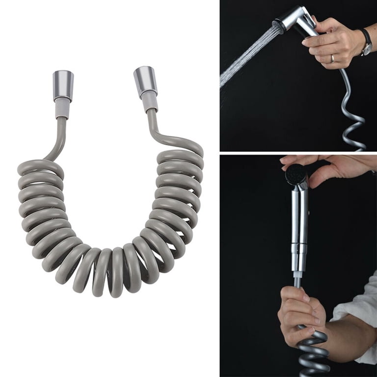 BESy Extra Long Shower Hose – 70 Inches PVC Handheld Hose, Leak-Proof & Anti-Winding – Great For Bathing, Pets & Cleaning (Matte Black)