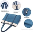 thumbnail image 6 of Tote Bag for Women Large Canvas Shoulder Purse for Travel Work Handbag Multi Pockets, 6 of 7
