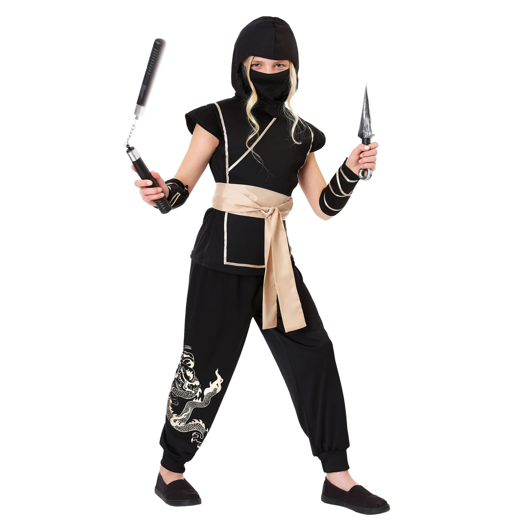 Fun Costumes Girl s Guardian Ninja Costume Black X Large