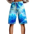 thumbnail image 2 of Stephy Flare Denim Shorts for Women Wide Leg Denim Shorts Woman Vintage Floral Print High Waisted Straight Stretch Pants with Pockets, Yellow, 3XL, 2 of 4