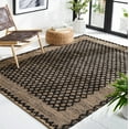 thumbnail image 2 of SAFAVIEH Natural Fiber Vernon Geometric Area Rug, Black/Natural, 6' x 6' Square, 2 of 8