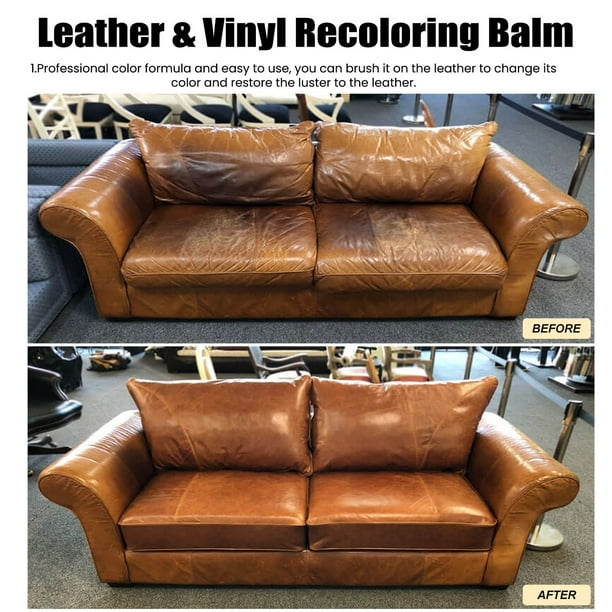 Leather Recoloring Balm Leather Repair Kit for Furniture Leather Restorer for Couches Leather Dye Repair Restore Renew Old Faded Leather
