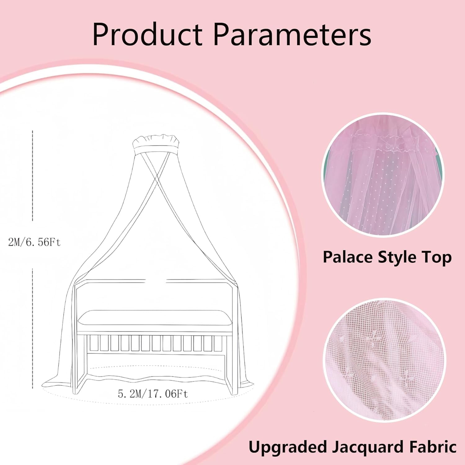 Baby Crib Bed Mosquito Net White